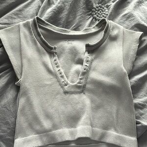 IVORY URBAN OUTFITTERS XS/S GO FOR GOLD SEAMLESS TOP